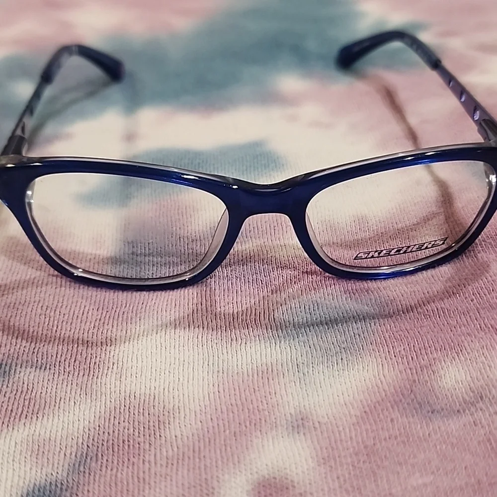 SKECHERS - Cute Heart, Blue, Pink, and Silver, Kids Eyeglass Frames